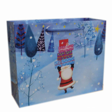 Christmas Paper Shopping Gift Bag with Handle